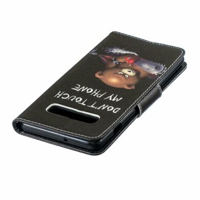 Чохол-книжка Deexe Color Wallet для Samsung Galaxy S10 Plus (G975), Bear and Warnings