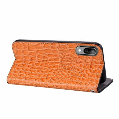 Чохол-книжка Deexe Glittery Crocodile для Samsung Galaxy M10 (M105) - Orange