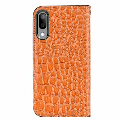 Чехол-книжка Deexe Glittery Crocodile для Samsung Galaxy M10 (M105) - Orange