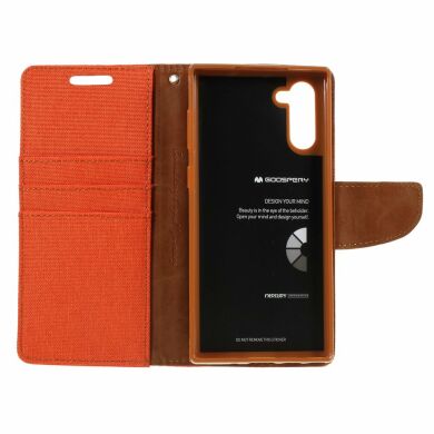 Чохол-книжка MERCURY Canvas Diary для Samsung Galaxy Note 10 (N970) - Orange