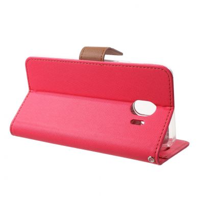 Чехол-книжка ROAR KOREA Cloth Texture для Samsung Galaxy J4 2018 (J400) - Magenta