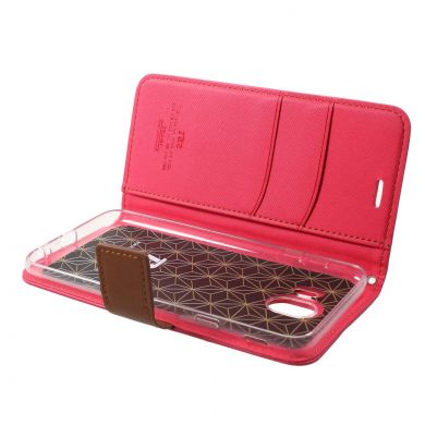 Чехол-книжка ROAR KOREA Cloth Texture для Samsung Galaxy J4 2018 (J400) - Magenta