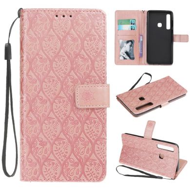 Чехол UniCase Leaf Wallet для Samsung Galaxy A9 2018 (A920) - Rose Gold