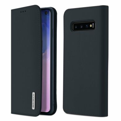 Кожаный чехол DUX DUCIS Wish Series для Samsung Galaxy S10 (G973) - Dark Blue