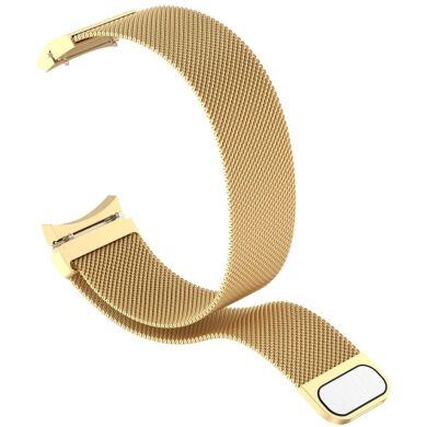 Ремешок Deexe Milanese Stainless Steel для Samsung Galaxy Watch 4 (40/44mm) / Watch 4 Classic (42/46mm) - Gold