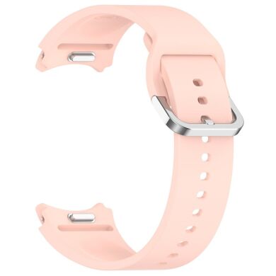 Ремешок Deexe Silicone Band для Samsung Galaxy Watch 4 / 4 Classic / 5 / 5 Pro / 6 / 6 Classic / 7 / FE - Light Pink