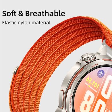 Ремешок Deexe Soft Weave для часов с шириной крепления 18мм - Orange