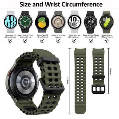 Ремінець KALEBOL Ocean Strap для Samsung Galaxy Watch 4 / 4 Classic / 5 / 5 Pro / 6 / 6 Classic / 7 / FE - Black / Grey