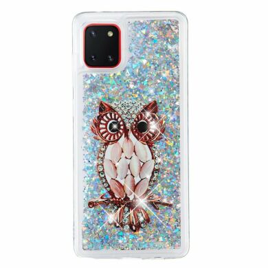 Силіконовий (TPU) чохол Deexe Fashion Glitter для Samsung Galaxy Note 10 Lite (N770) - Owl