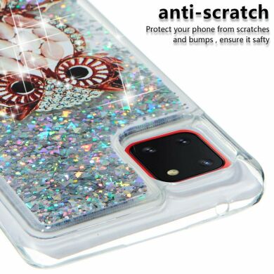 Силіконовий (TPU) чохол Deexe Fashion Glitter для Samsung Galaxy Note 10 Lite (N770) - Owl