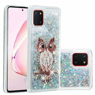 Силіконовий (TPU) чохол Deexe Fashion Glitter для Samsung Galaxy Note 10 Lite (N770) - Owl