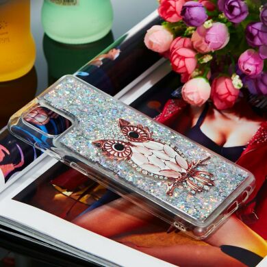 Силіконовий (TPU) чохол Deexe Fashion Glitter для Samsung Galaxy Note 10 Lite (N770) - Owl
