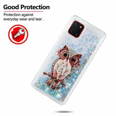 Силіконовий (TPU) чохол Deexe Fashion Glitter для Samsung Galaxy Note 10 Lite (N770) - Owl