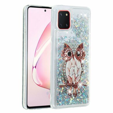Силіконовий (TPU) чохол Deexe Fashion Glitter для Samsung Galaxy Note 10 Lite (N770) - Owl