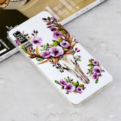 Силиконовый (TPU) чехол Deexe LumiCase для Samsung Galaxy A7 2018 (A750) - Flowered Elk