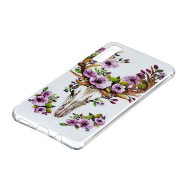Силиконовый (TPU) чехол Deexe LumiCase для Samsung Galaxy A7 2018 (A750) - Flowered Elk