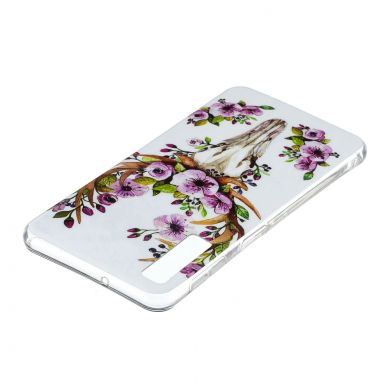 Силиконовый (TPU) чехол Deexe LumiCase для Samsung Galaxy A7 2018 (A750) - Flowered Elk