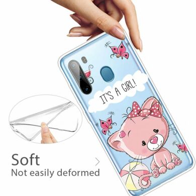 Силіконовий (TPU) чохол Deexe Pretty Glossy для Samsung Galaxy A21 (A215) - Cartoon Animal