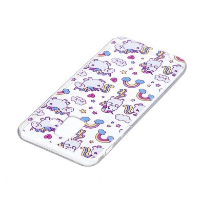 Силиконовый (TPU) чехол Deexe Pretty Glossy для Samsung Galaxy A6 2018 (A600) - Unicorn Pattern B