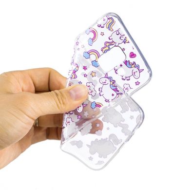 Силиконовый (TPU) чехол Deexe Pretty Glossy для Samsung Galaxy A6 2018 (A600) - Unicorn Pattern B