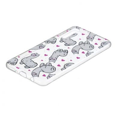 Силиконовый (TPU) чехол Deexe Pretty Glossy для Samsung Galaxy A7 2018 (A750) - Alpacas