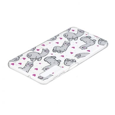 Силиконовый (TPU) чехол Deexe Pretty Glossy для Samsung Galaxy A7 2018 (A750) - Alpacas