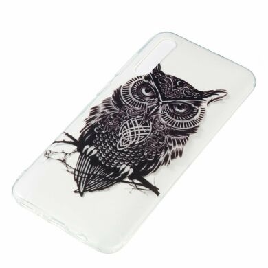 Силіконовий (TPU) чохол Deexe Pretty Glossy для Samsung Galaxy A70 (A705) - Black Owl