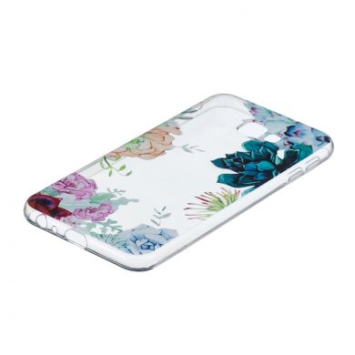 Силиконовый (TPU) чехол Deexe Pretty Glossy для Samsung Galaxy J4+ (J415) - Colorful Flowers