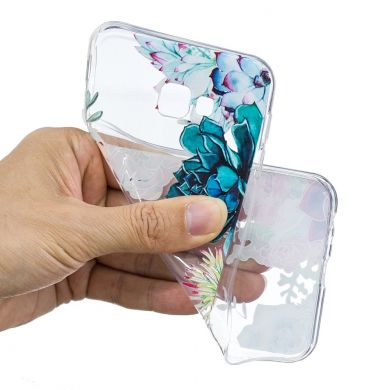 Силіконовий (TPU) чохол Deexe Pretty Glossy для Samsung Galaxy J4+ (J415) - Colorful Flowers