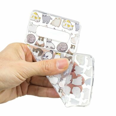 Силіконовий (TPU) чохол Deexe Pretty Glossy для Samsung Galaxy S10 (G973) - Cartoon Animal