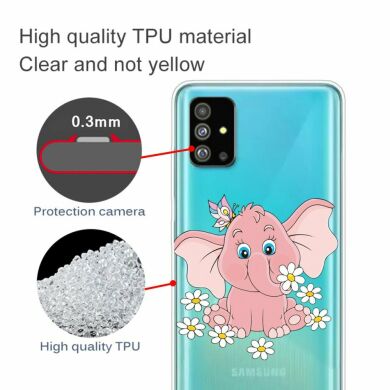 Силиконовый (TPU) чехол Deexe Pretty Glossy для Samsung Galaxy S20 Plus (G985) - Elephant