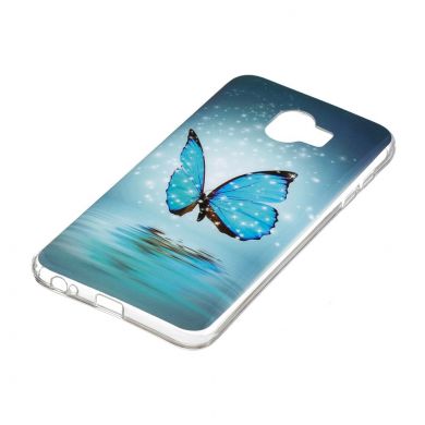Силіконовий (TPU) Deexe LumiCase для Samsung Galaxy J6 2018 (J600) - Blue Butterfly