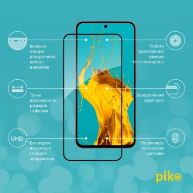 Захисне скло Piko Full Glue для Samsung Galaxy S24 FE (S721) - Black