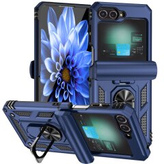Защитный чехол Deexe Armor Case (FF) для Samsung Galaxy Flip 6 - Blue