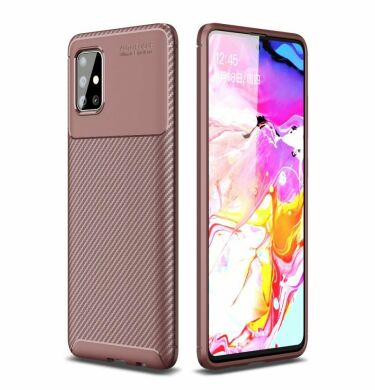 Захисний чохол Deexe Fusion для Samsung Galaxy A51 (A515) - Brown