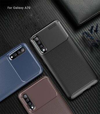 Захисний чохол Deexe Fusion для Samsung Galaxy A70 (A705) - Blue