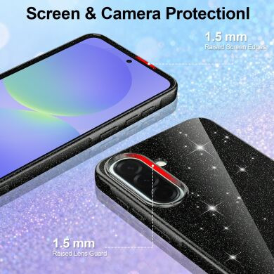 Защитный чехол Deexe Glitter Case with MagSafe для Samsung Galaxy A37 (A376) / A36 (A366) / A56 (A566) - Red