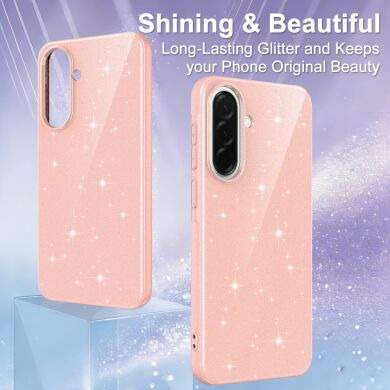 Защитный чехол Deexe Glitter Case with MagSafe для Samsung Galaxy A37 (A376) / A36 (A366) / A56 (A566) - Red