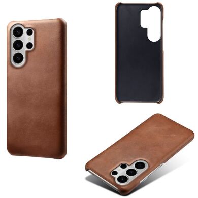 Захисний чохол Deexe Leather Back Cover для Samsung Galaxy S26 Ultra - Brown