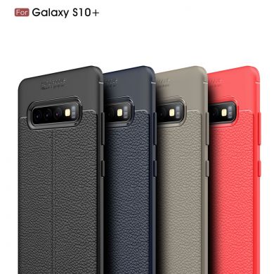 Захисний чохол Deexe Leather Cover для Samsung Galaxy S10 Plus - Red