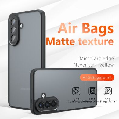 Защитный чехол Deexe Matte Skin для Samsung Galaxy A57 (A576) - Transparent Black