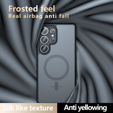 Защитный чехол Deexe Matte Skin with MagSafe для Samsung Galaxy S23 Ultra (S918) - Black