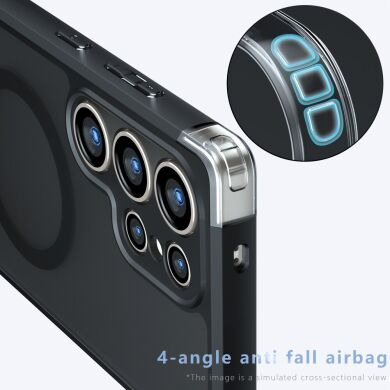 Защитный чехол Deexe Matte Skin with MagSafe для Samsung Galaxy S23 Ultra (S918) - Black