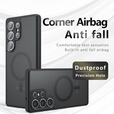Защитный чехол Deexe Matte Skin with MagSafe для Samsung Galaxy S23 Ultra (S918) - Black