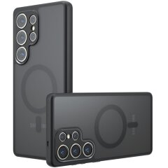 Защитный чехол Deexe Matte Skin with MagSafe для Samsung Galaxy S23 Ultra (S918) - Black