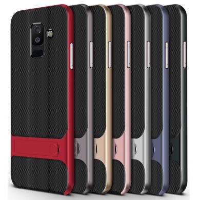 Захисний чохол ELEGANCE Grid Pattern для Samsung Galaxy A6+ 2018 (A605), Grey