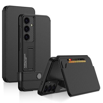 Защитный чехол GKK Card Holder для Samsung Galaxy S25 (S931) - Black