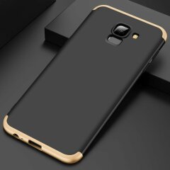 Защитный чехол GKK Double Dip Case для Samsung Galaxy J6 2018 (J600) - Black / Gold