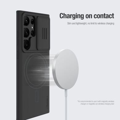 Захисний чохол NILLKIN CamShield Silky Magnetic Silicone Case для Samsung Galaxy S23 Ultra (S918) - Black