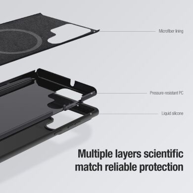 Захисний чохол NILLKIN CamShield Silky Magnetic Silicone Case для Samsung Galaxy S23 Ultra (S918) - Black